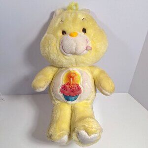 Birthday Care Bear 1983 Kenner Yellow Cupcake Plush Vintage